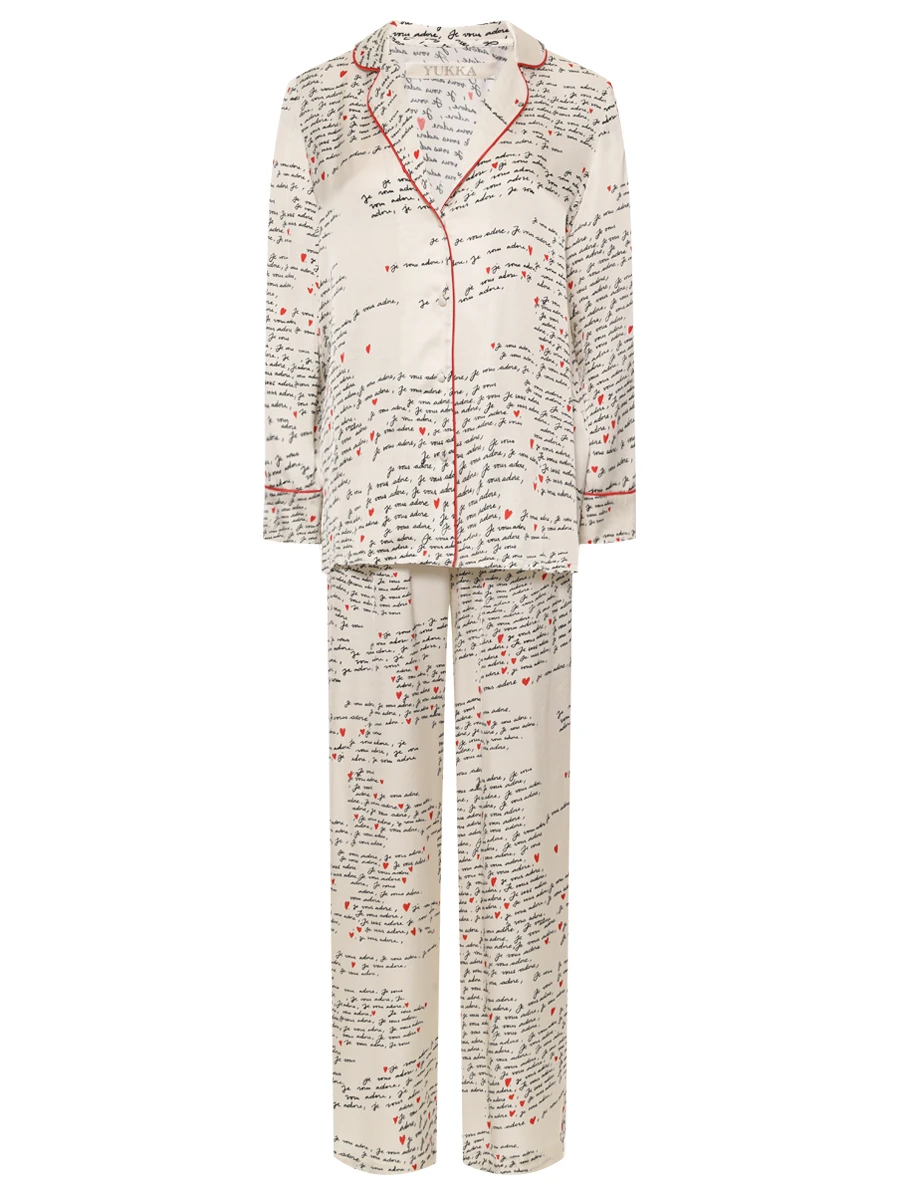 Костюм из шелка и вискозы Письма