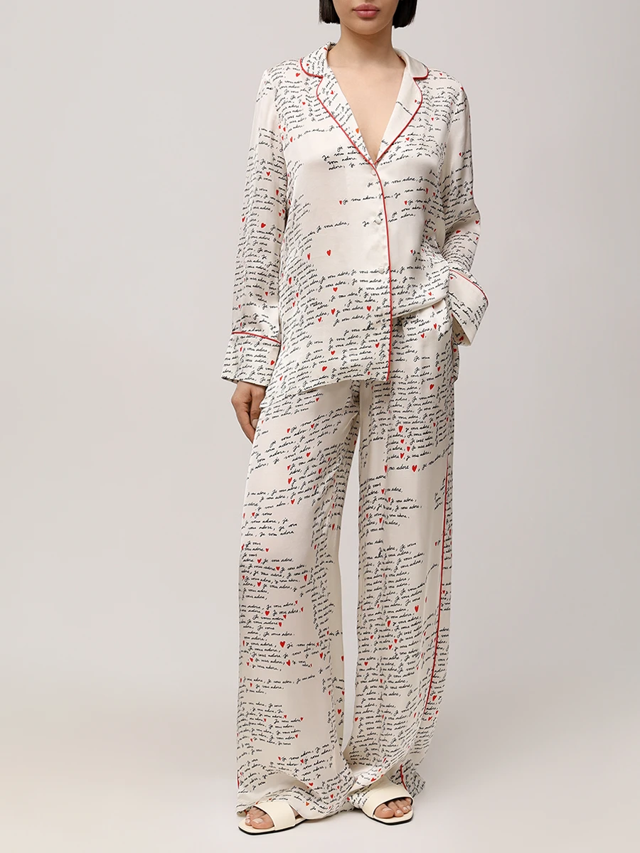 Костюм из шелка и вискозы Письма