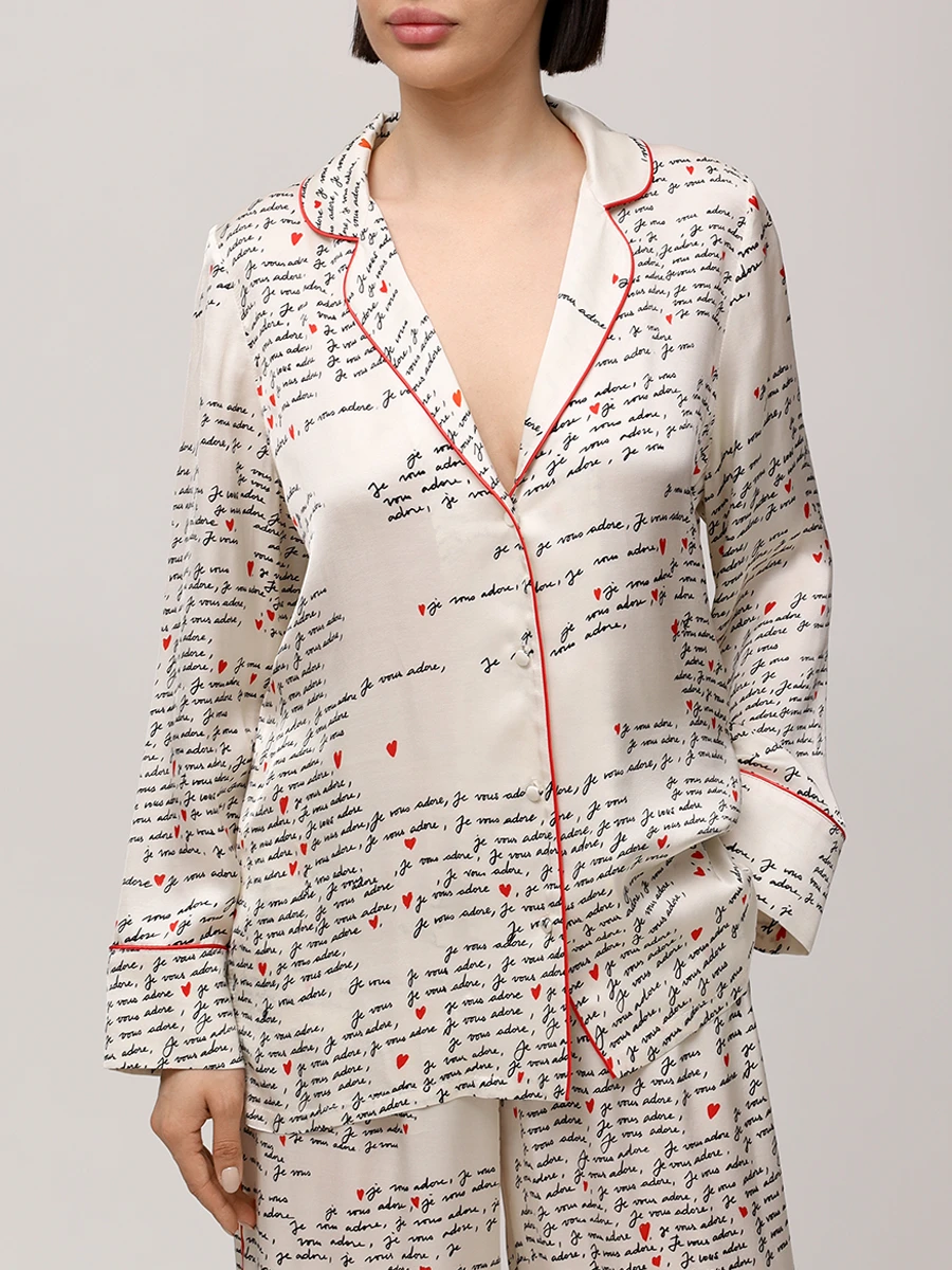 Костюм из шелка и вискозы Письма