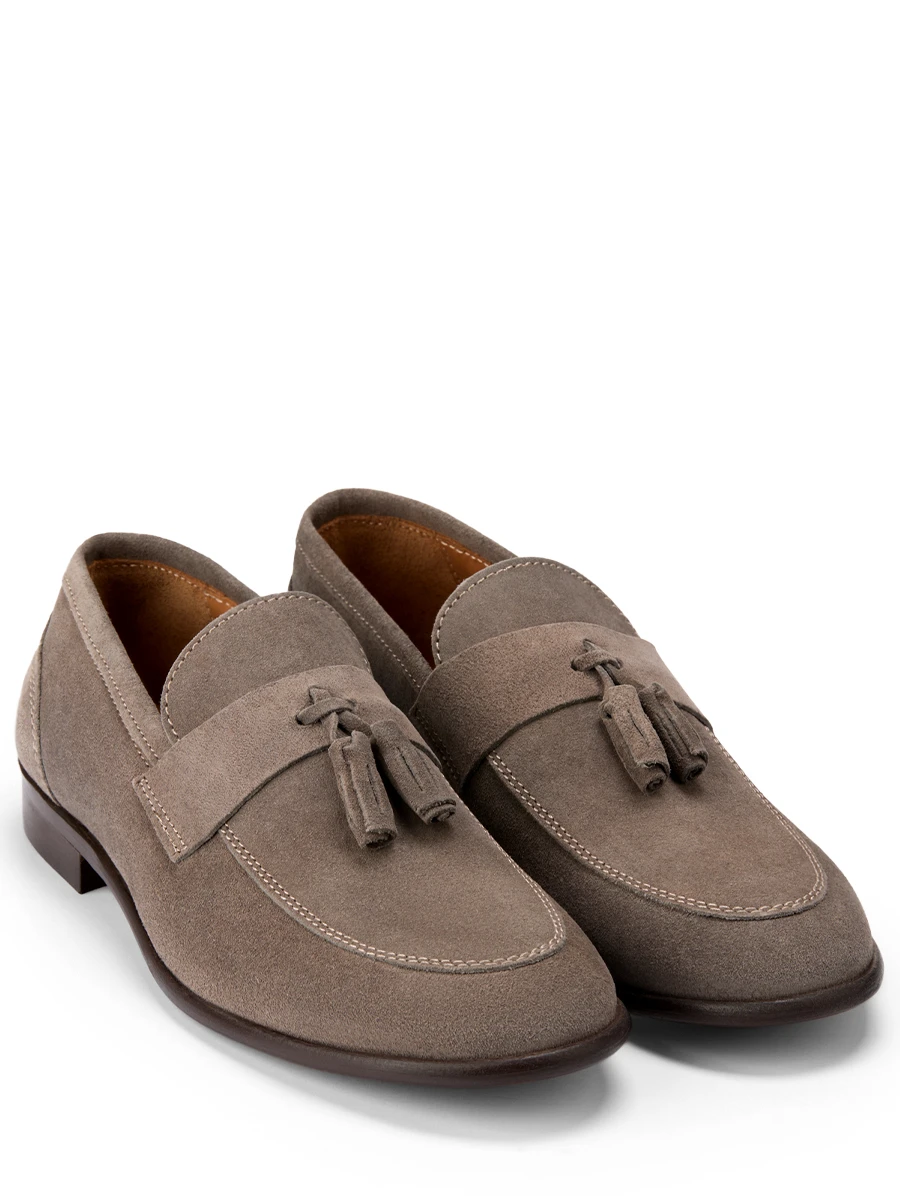 Лоферы замшевые