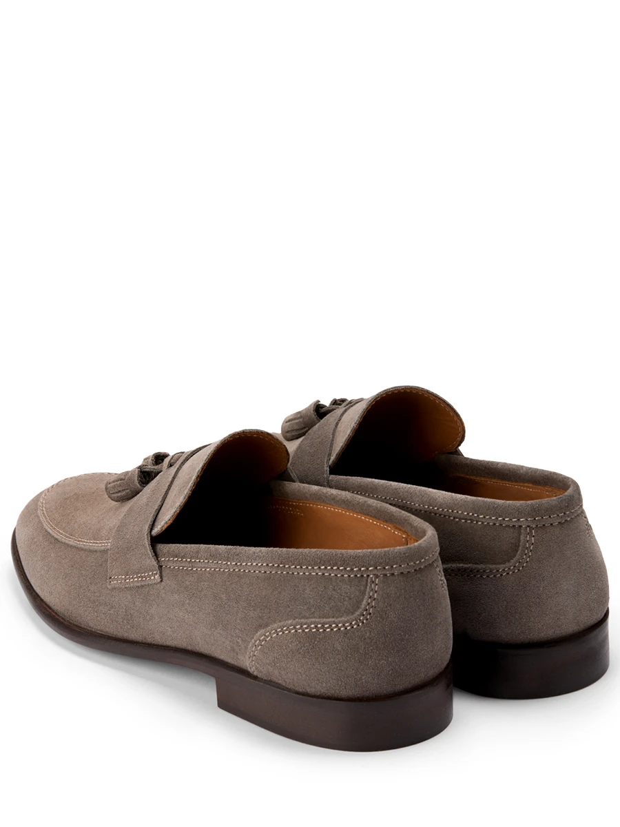 Лоферы замшевые