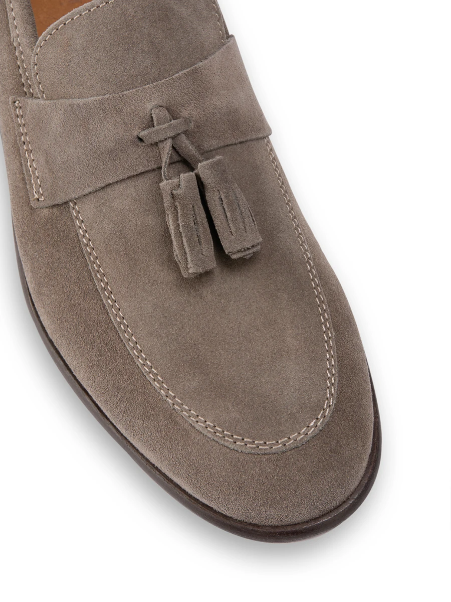 Лоферы замшевые