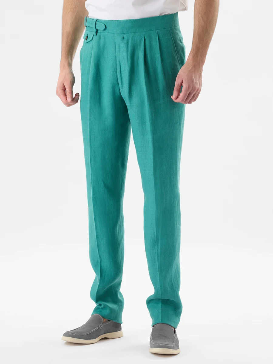 Брюки льняные