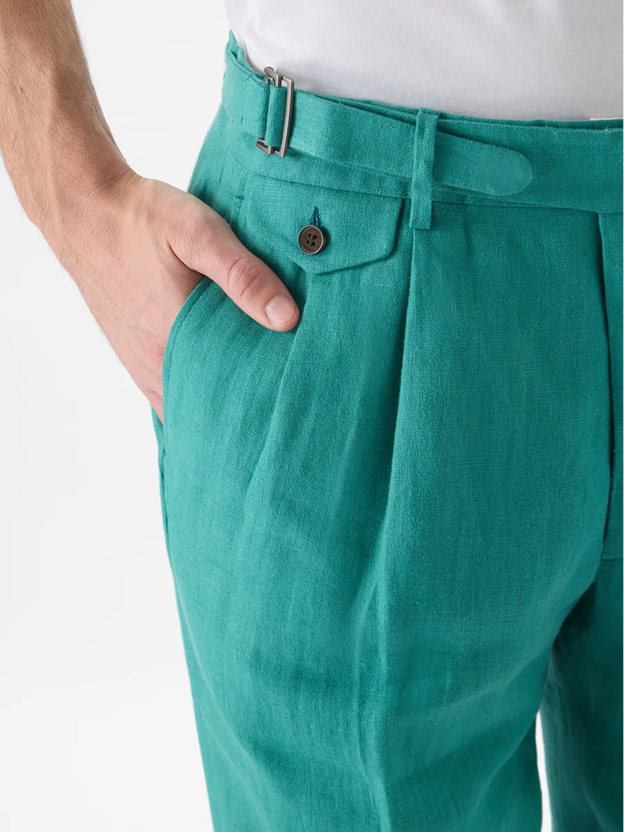 Брюки льняные