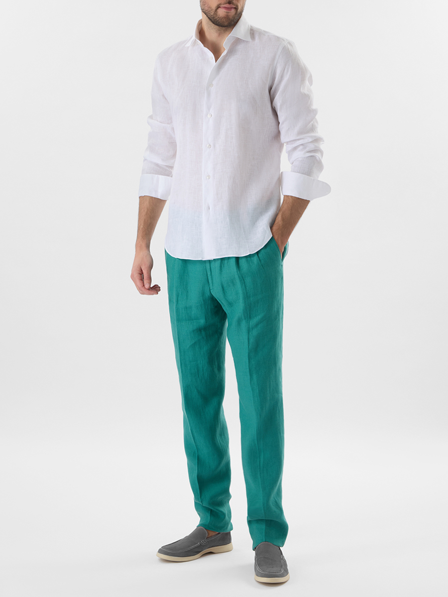 Брюки льняные