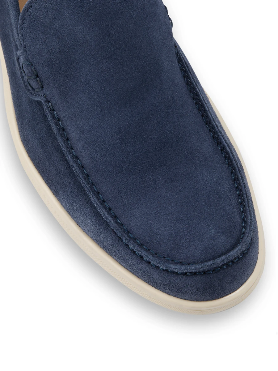 Лоферы замшевые