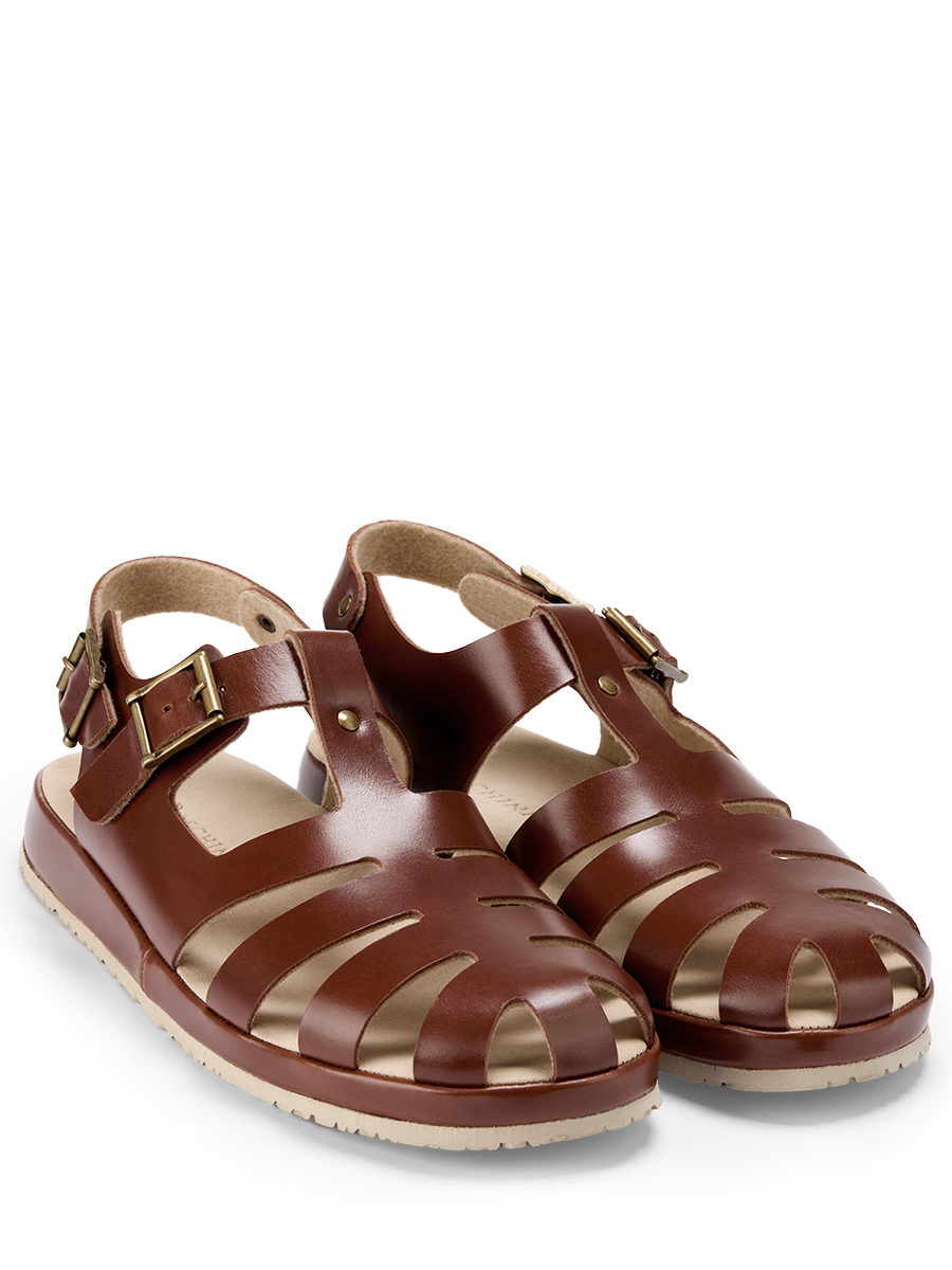 Сандалии кожаные