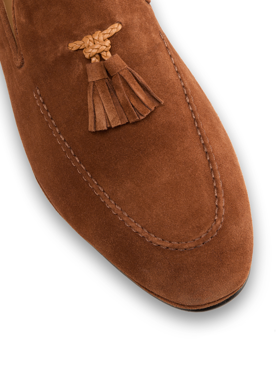 Лоферы замшевые