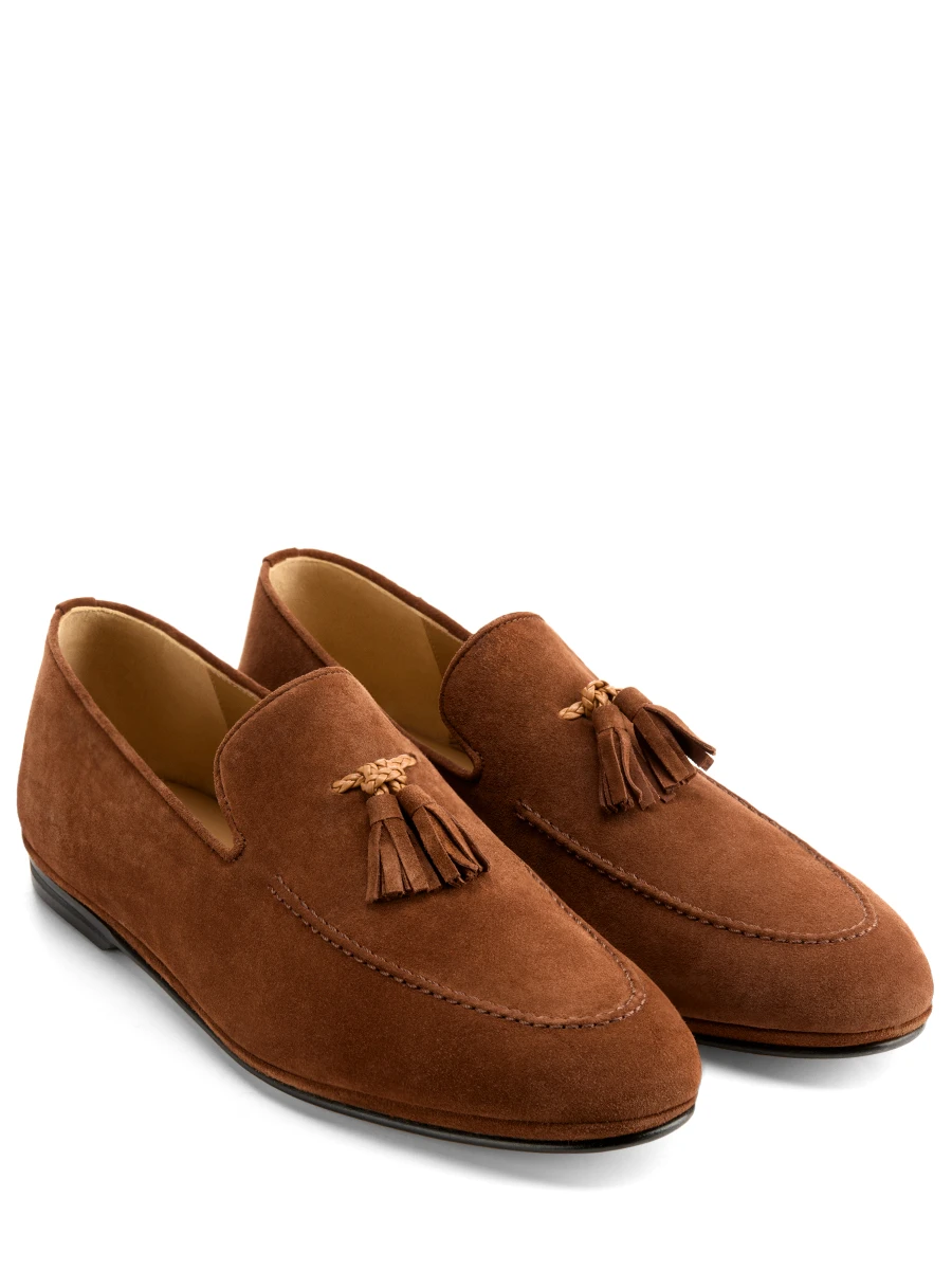 Лоферы замшевые