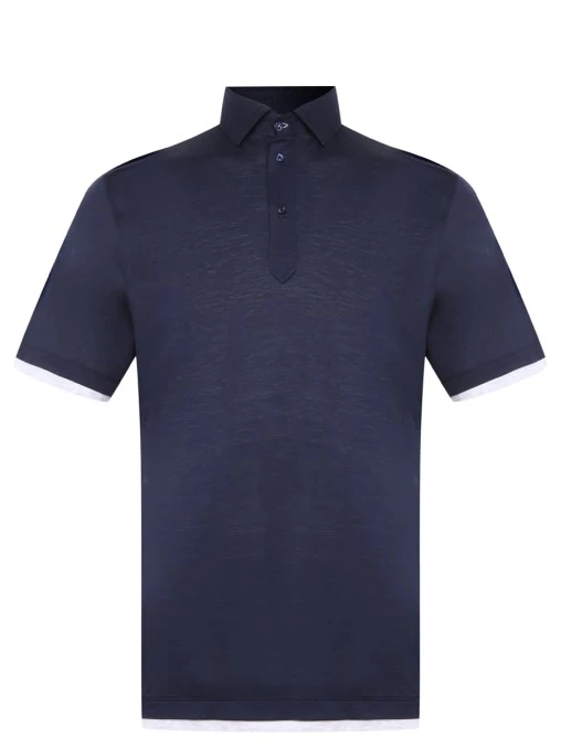 Поло шелковое BRUNELLO CUCINELLI