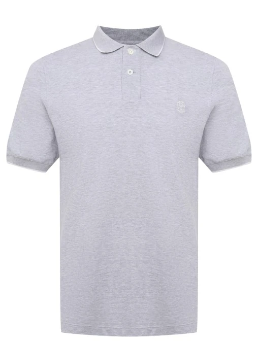 Поло хлопковое BRUNELLO CUCINELLI