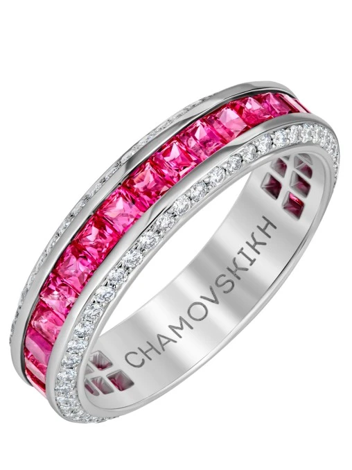 Кольцо с рубинами и бриллиантами CHAMOVSKIKH JEWELLERY HOUSE