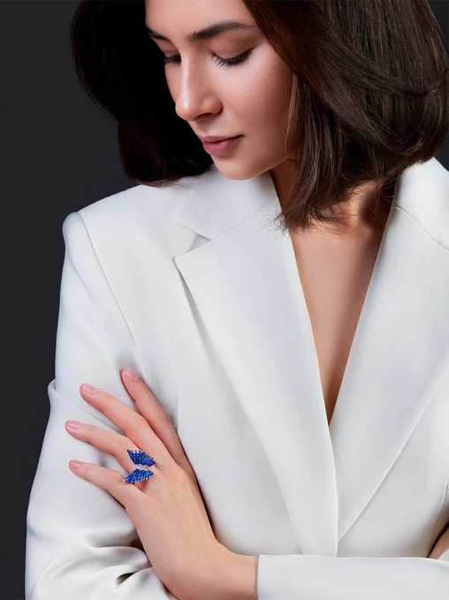 Кольцо с сапфирами и бриллиантами CHAMOVSKIKH JEWELLERY HOUSE