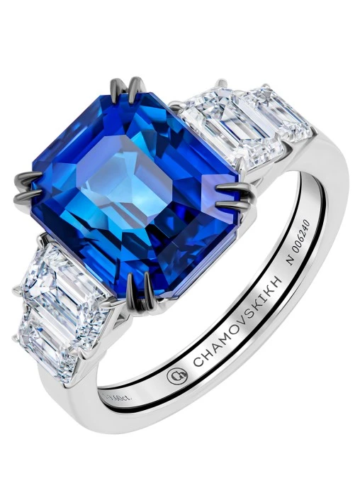 Кольцо с сапфирами и бриллиантами CHAMOVSKIKH JEWELLERY HOUSE