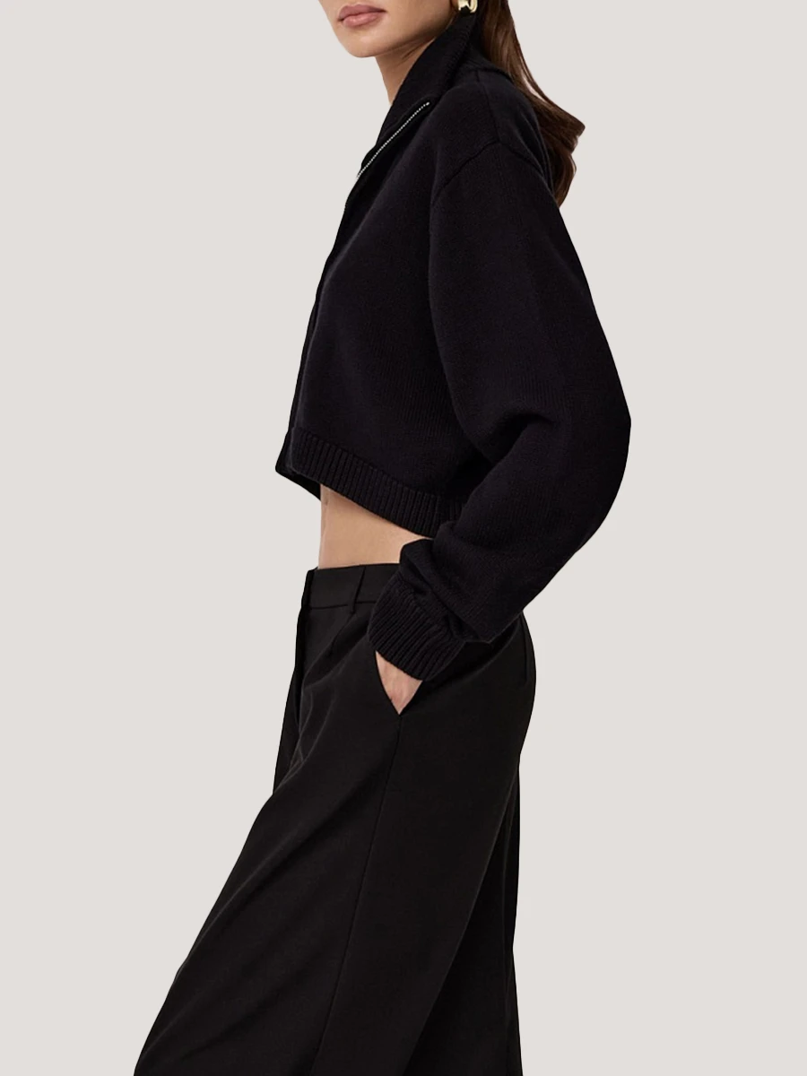 Кардиган из шерсти и хлопка