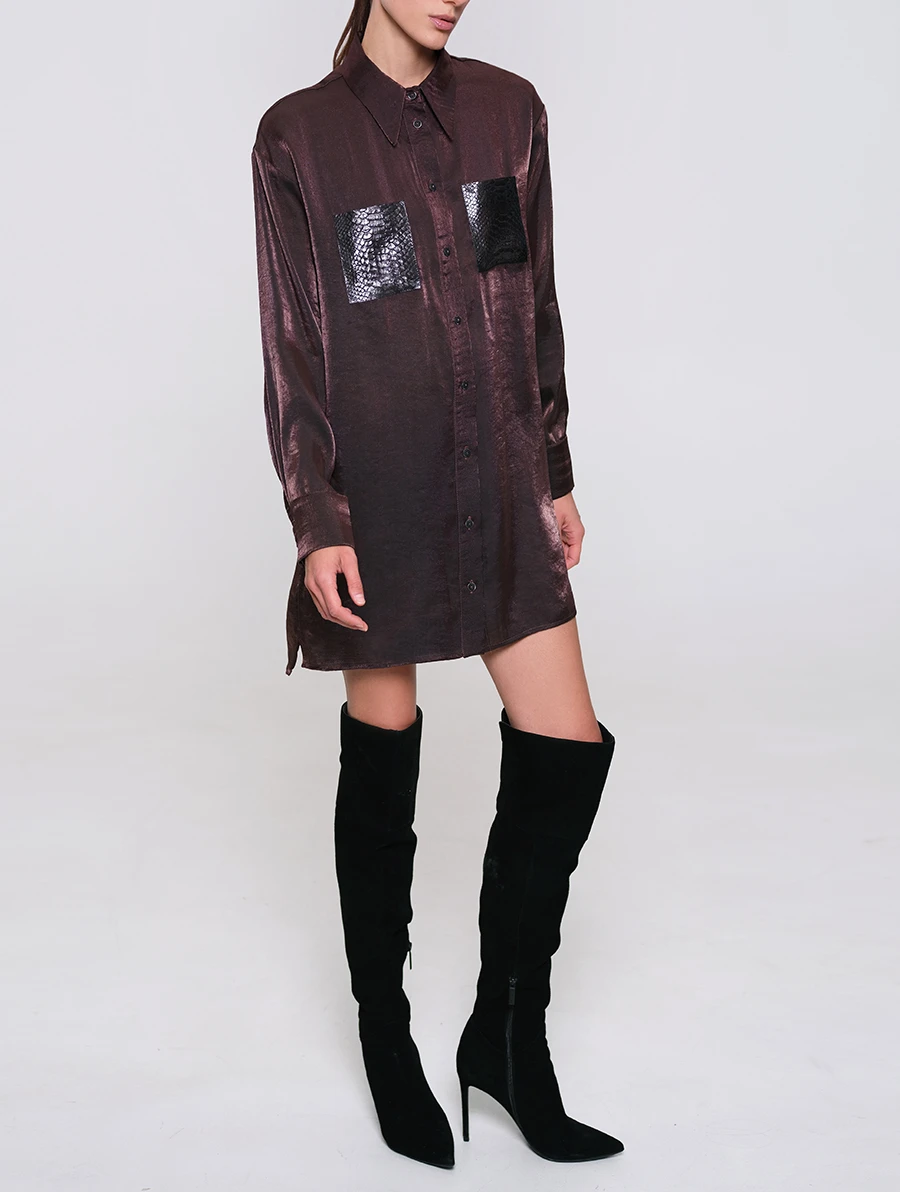 Платье-рубашка хлопковое