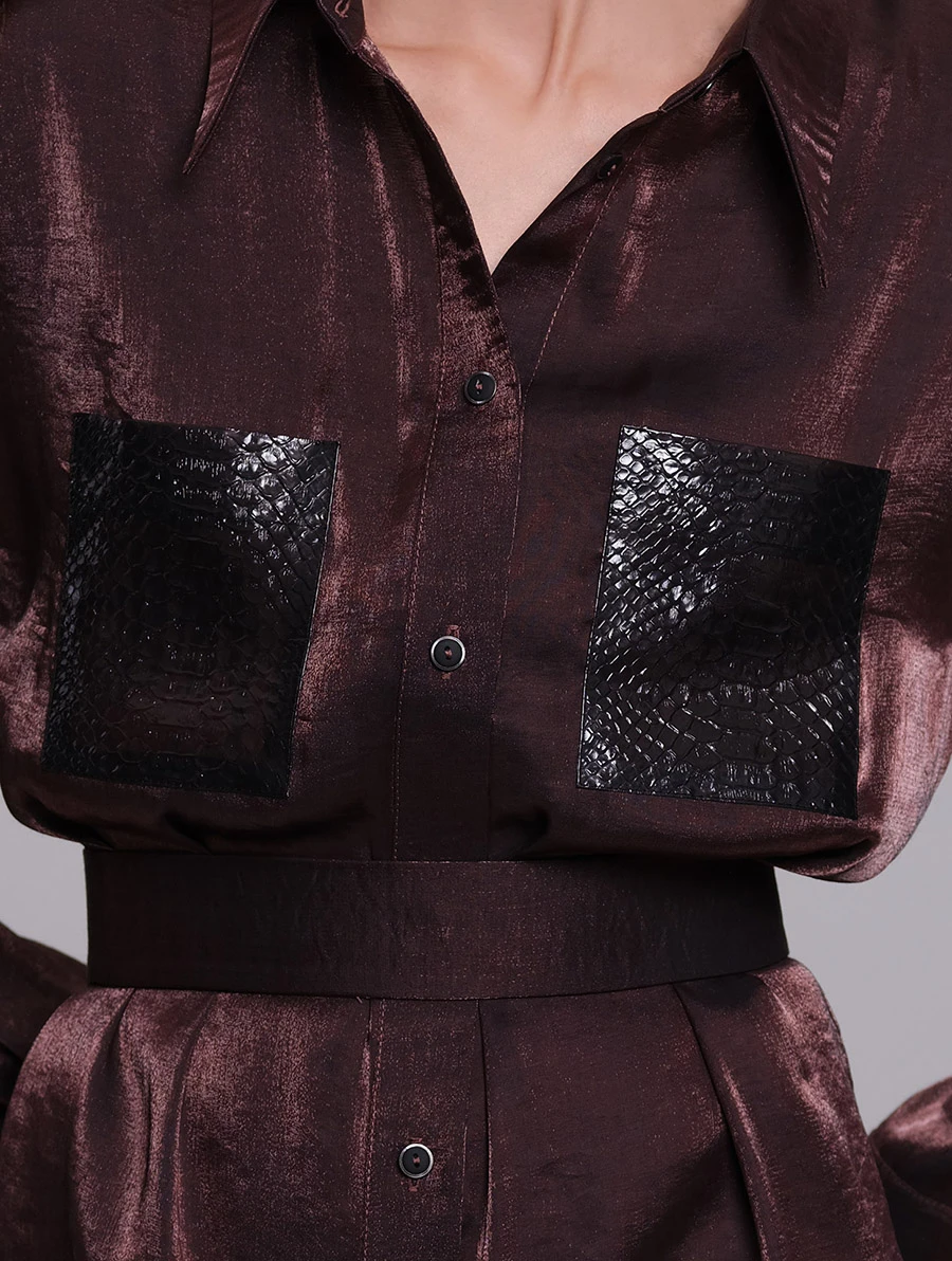 Платье-рубашка хлопковое