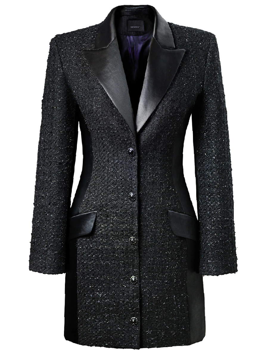 Платье-пиджак шерстяное