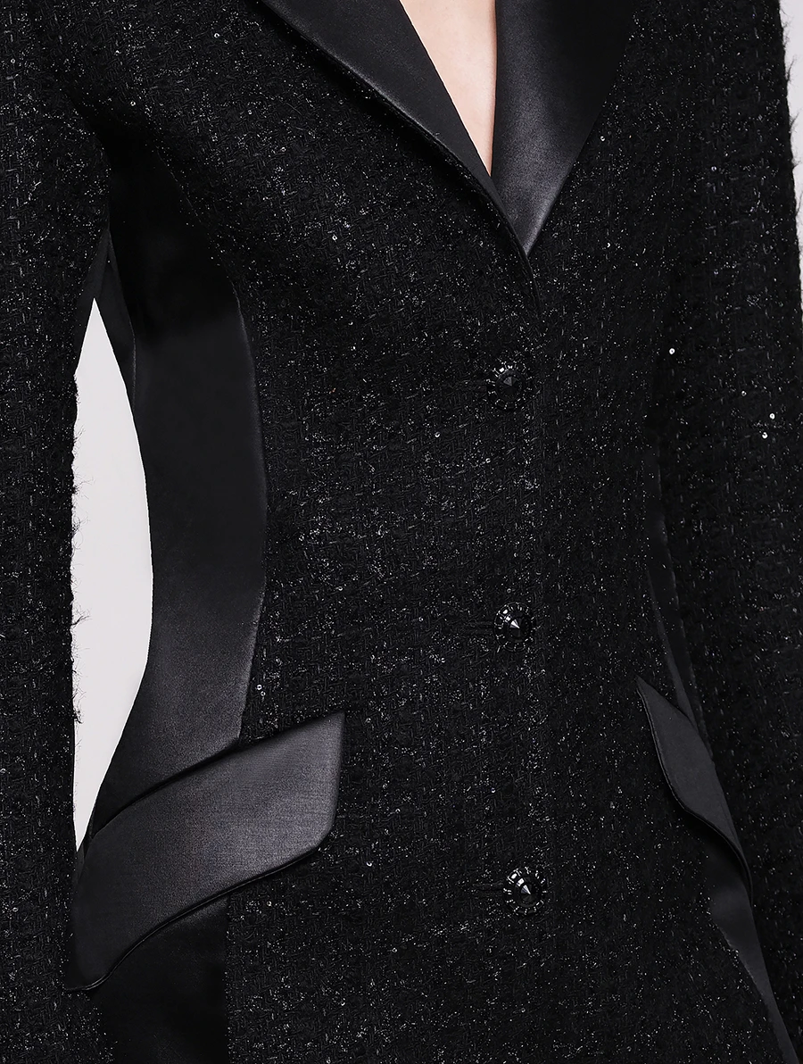 Платье-пиджак шерстяное