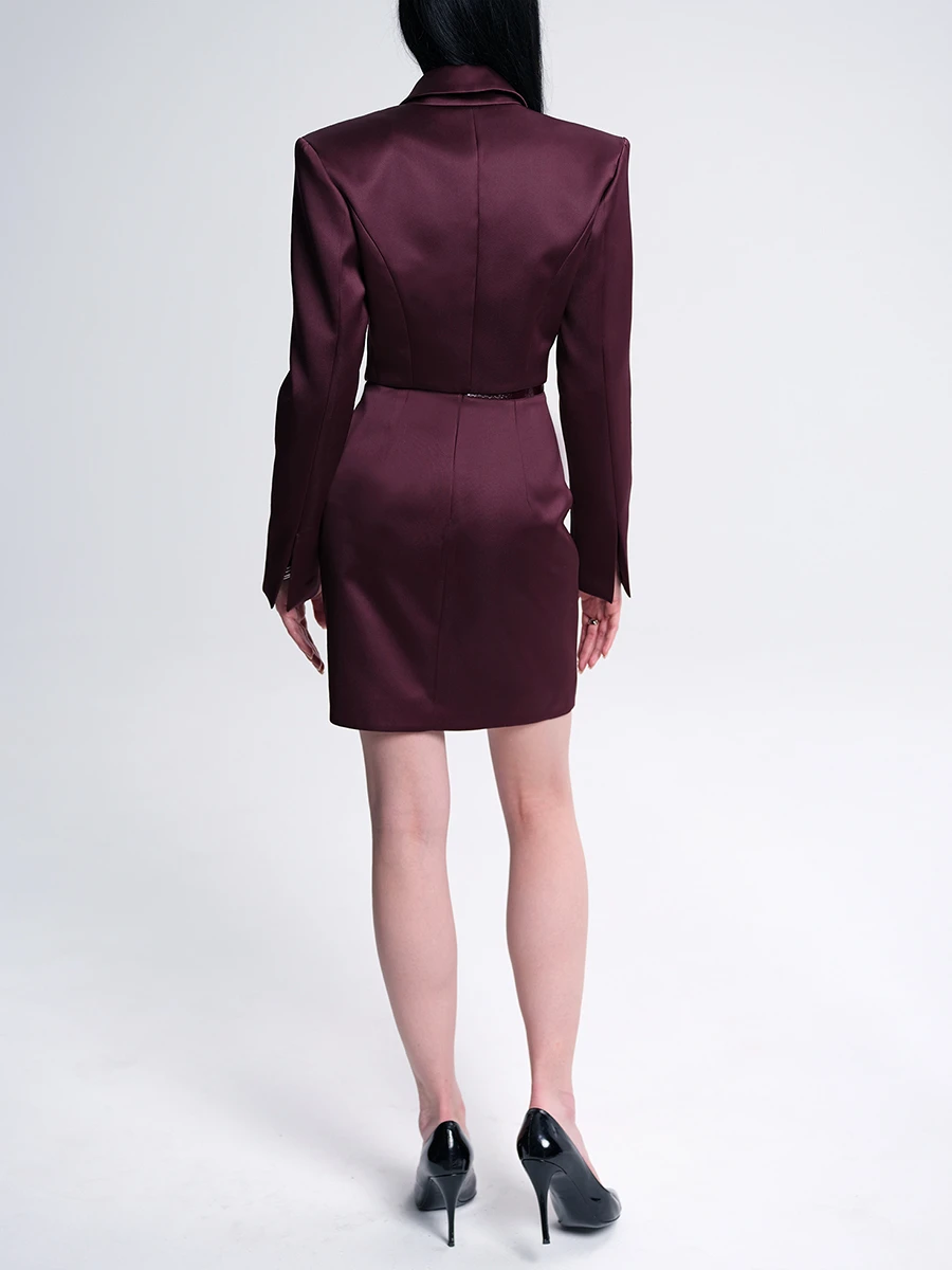 Юбка Марсала однотонная