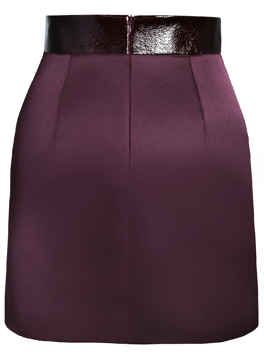 Юбка Марсала однотонная