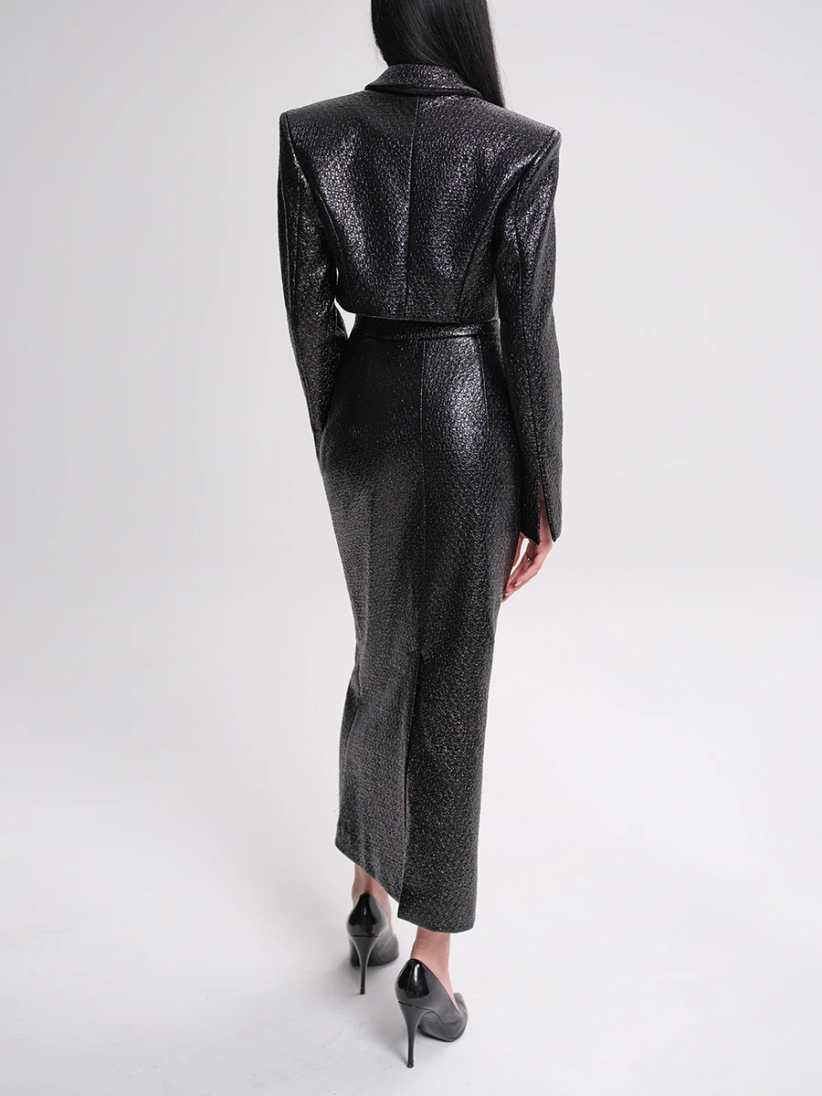 Юбка-карандаш лакированная