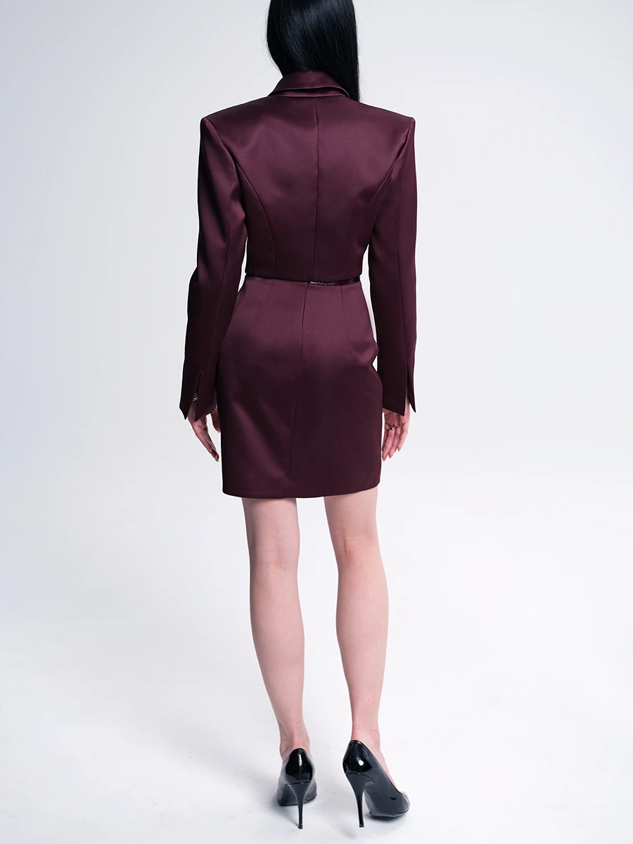 Жакет Марсала однотонный