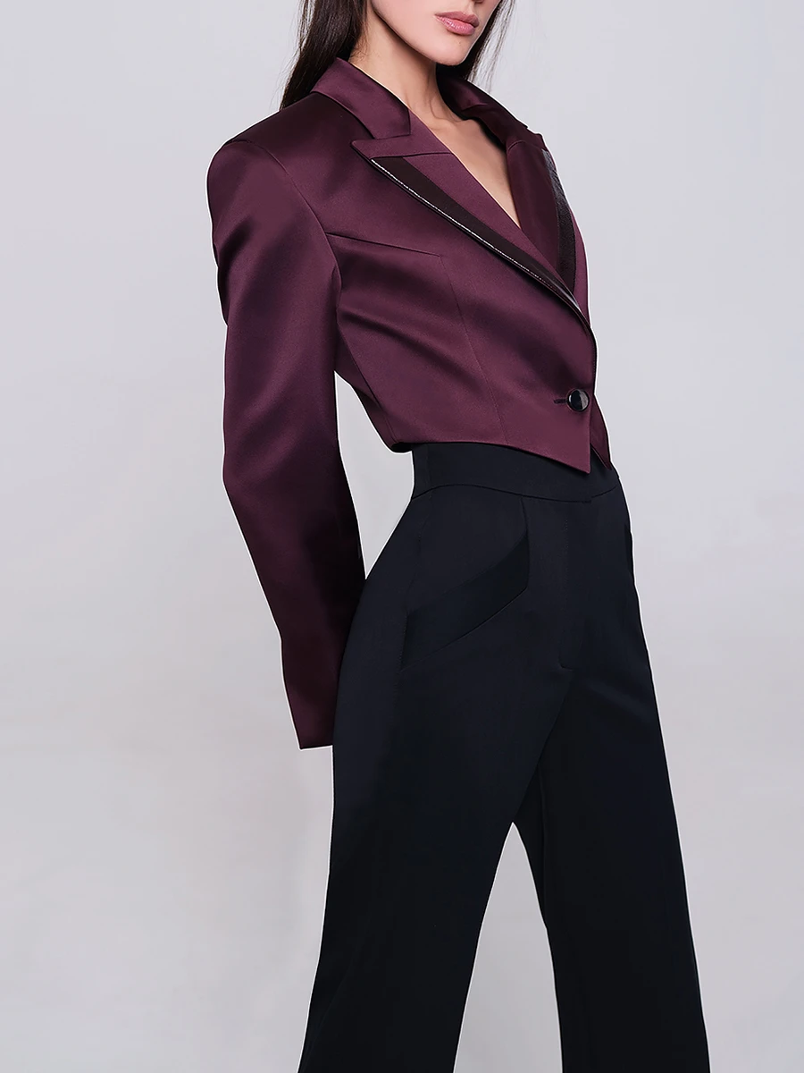 Жакет Марсала однотонный