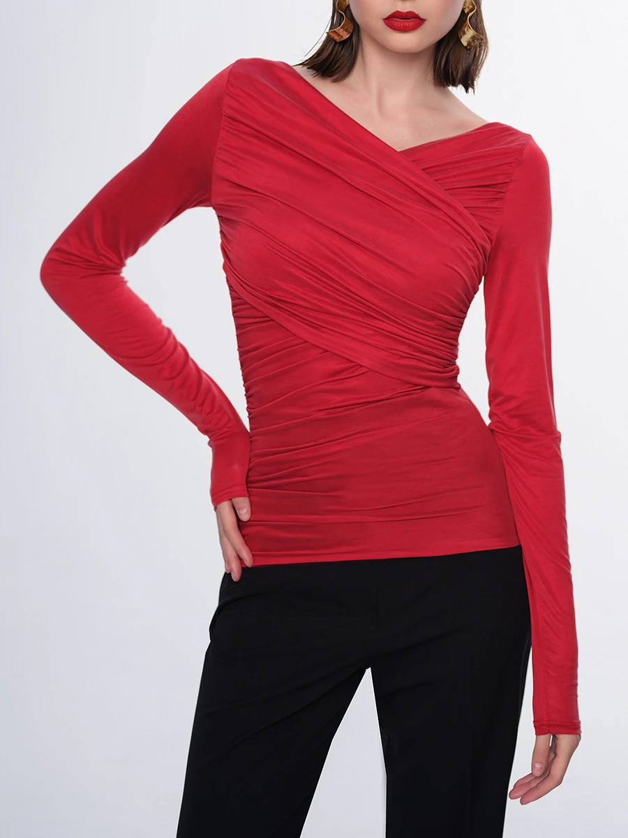 Топ с драпировкой из вискозы