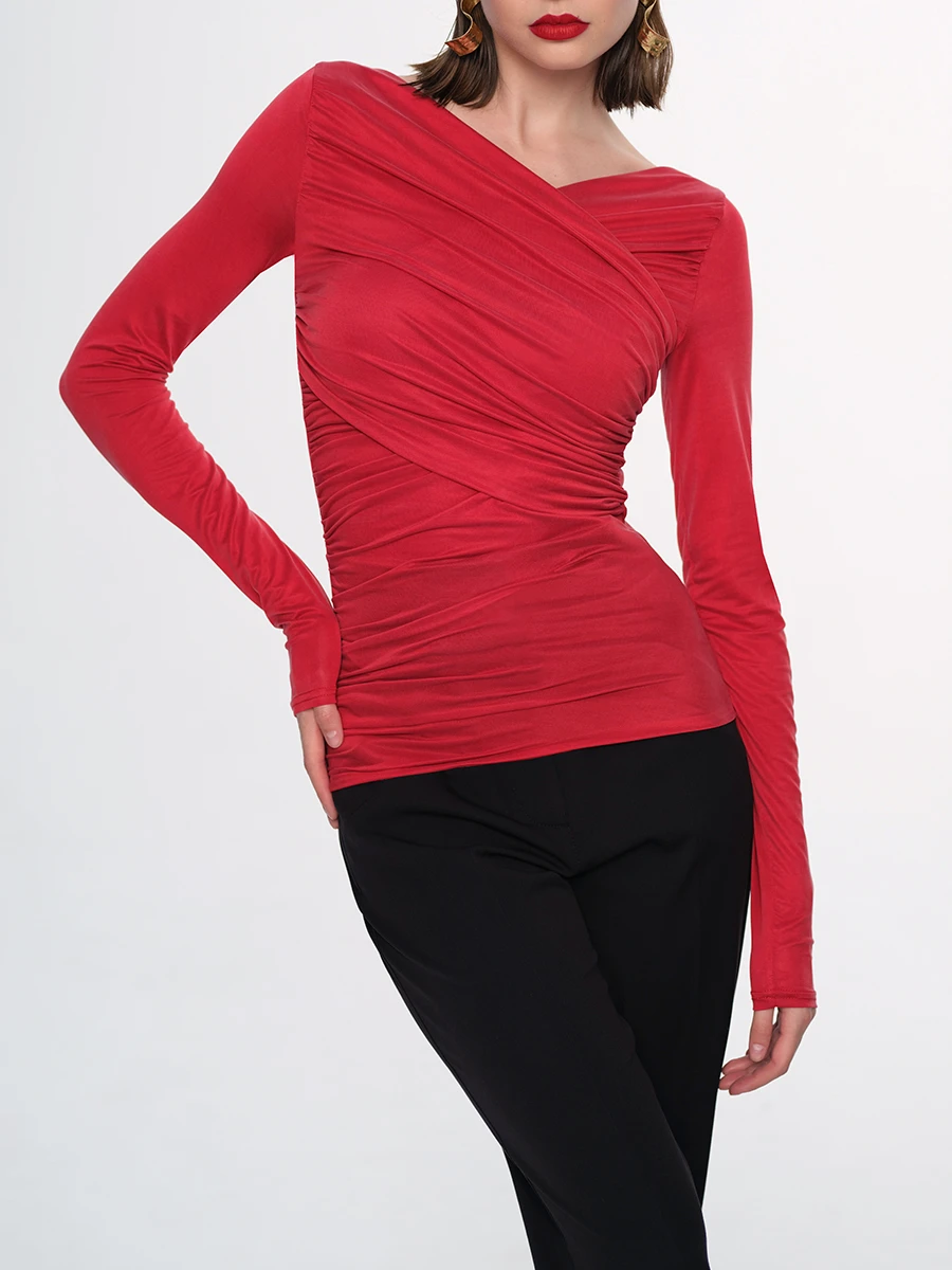 Топ с драпировкой из вискозы