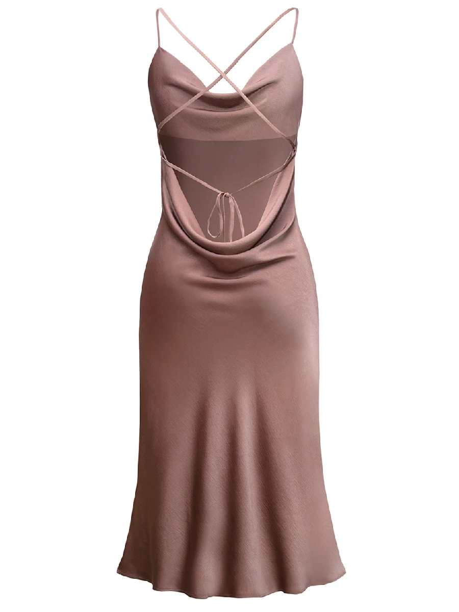 Платье-комбинация однотонное