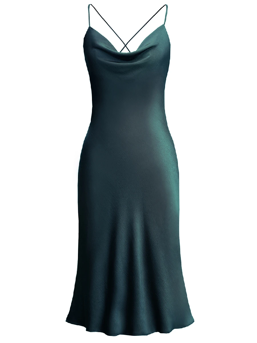 Платье-комбинация однотонное