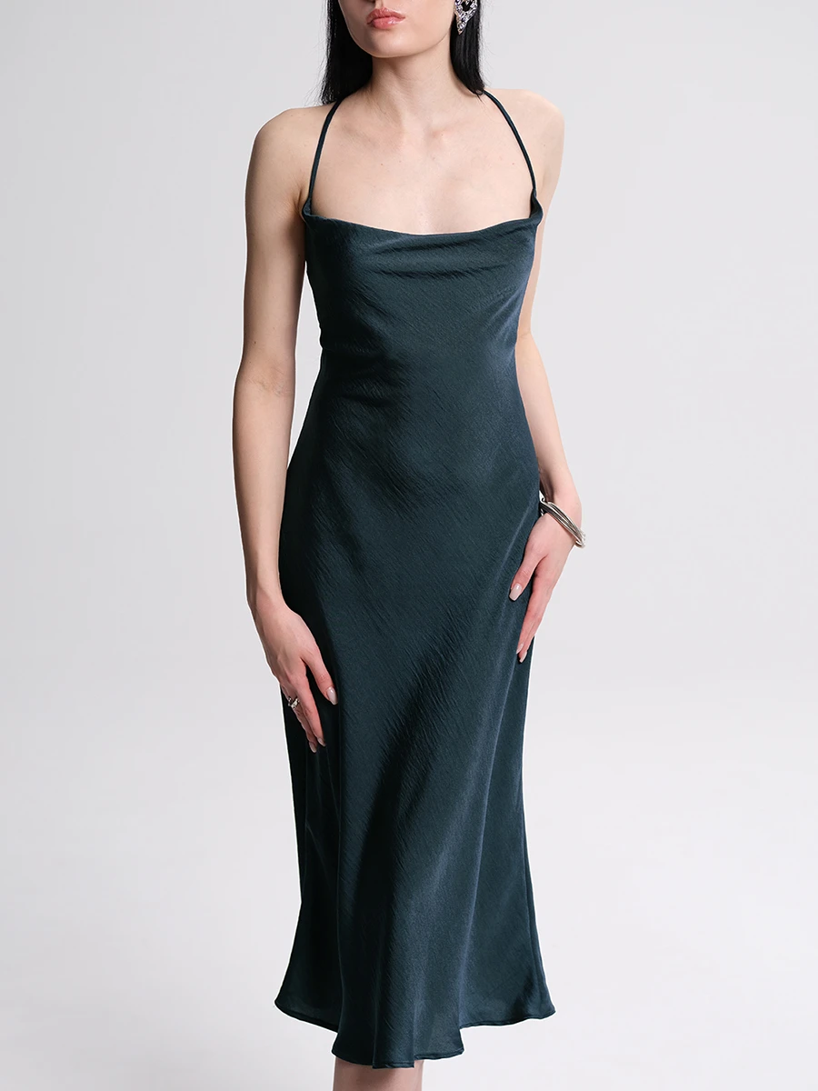 Платье-комбинация однотонное