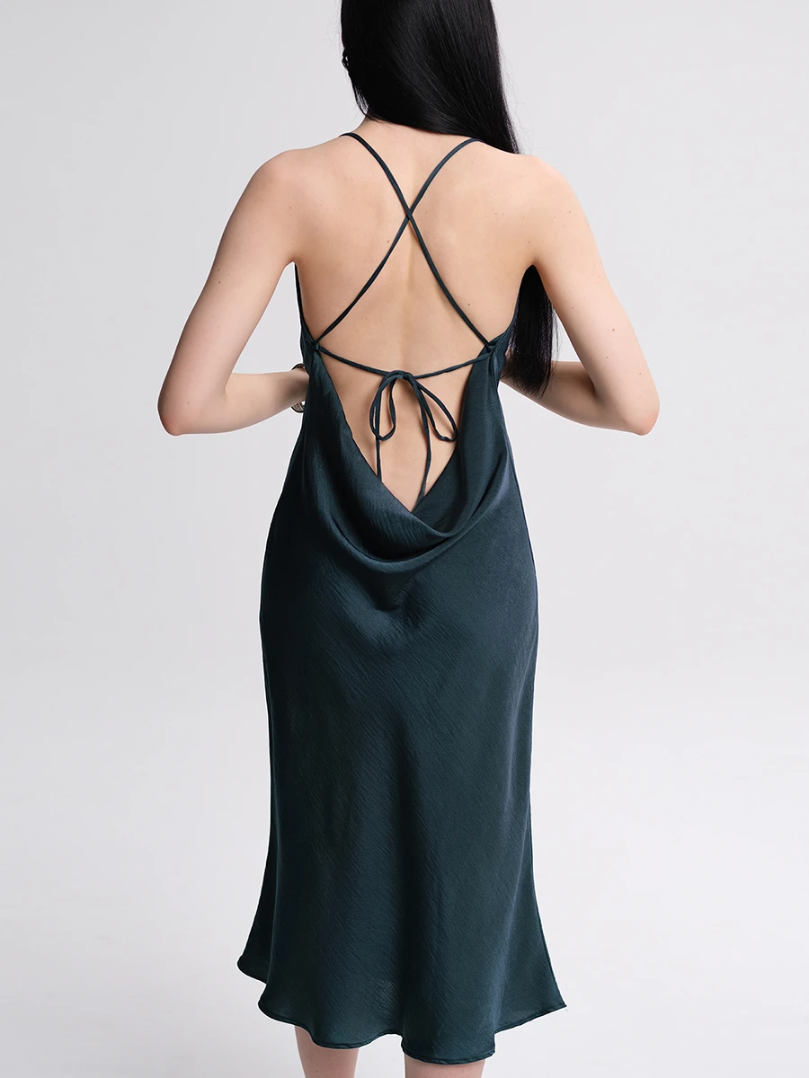 Платье-комбинация однотонное