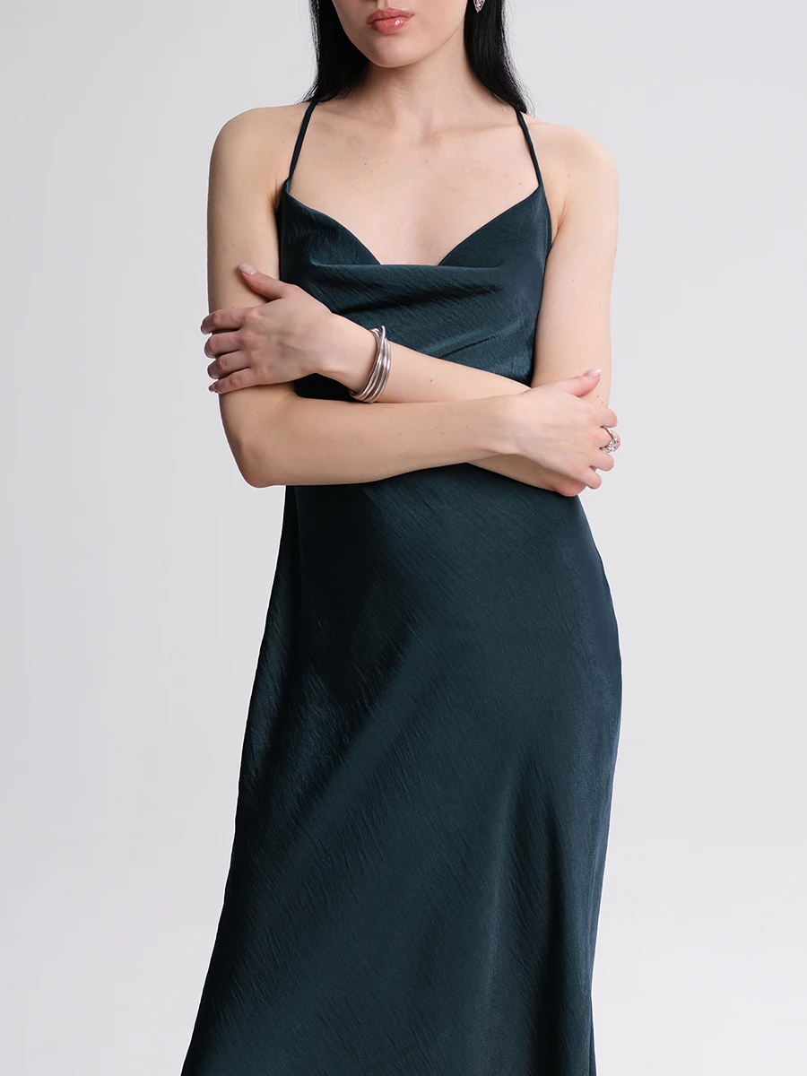 Платье-комбинация однотонное