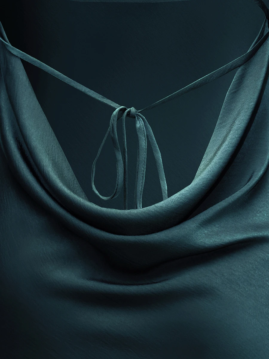 Платье-комбинация однотонное