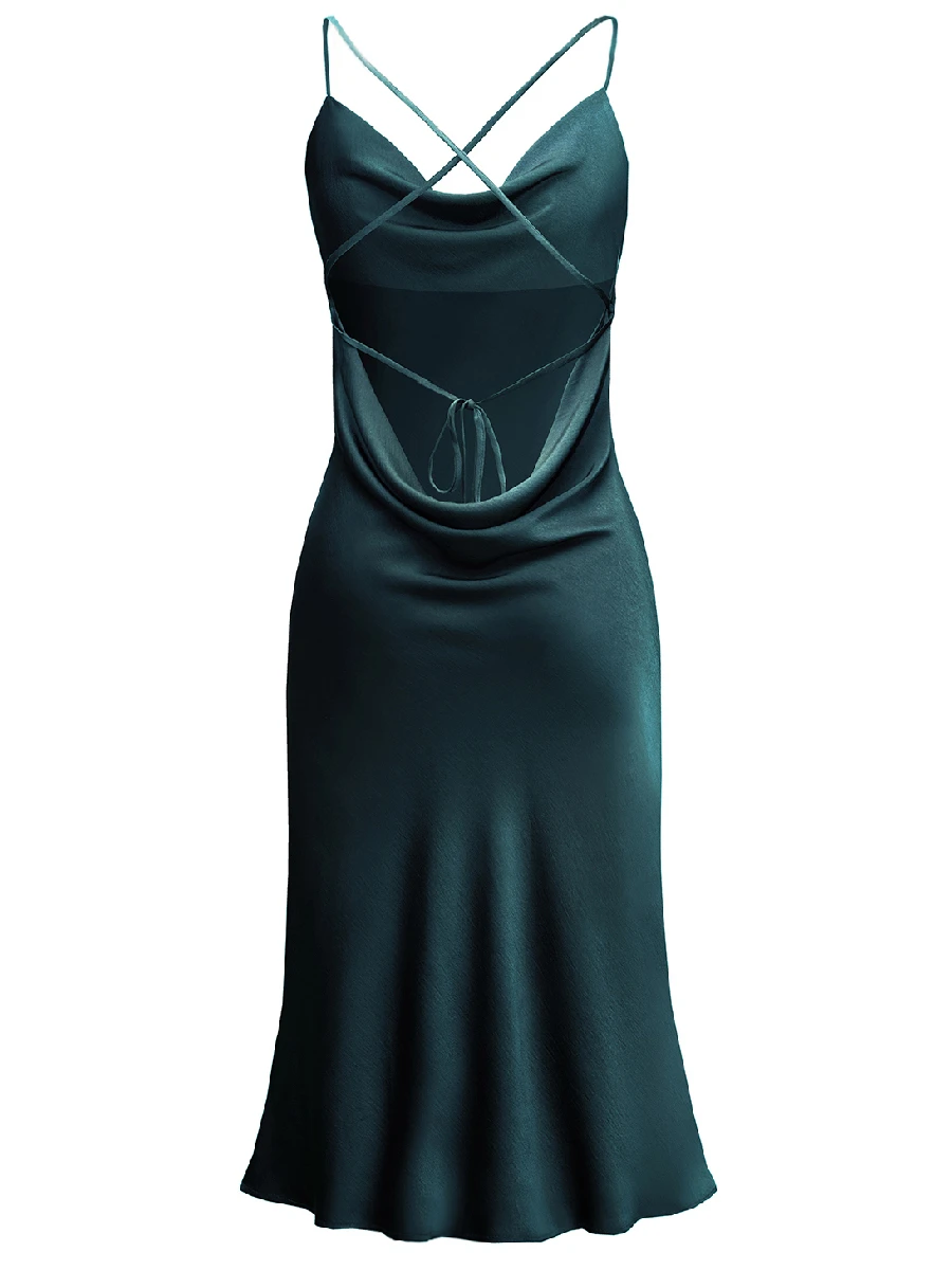 Платье-комбинация однотонное