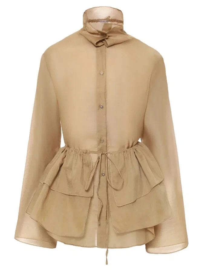 Блуза из хлопка и шелка «Анна»