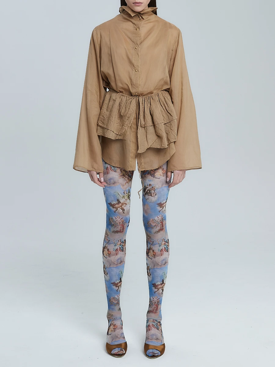 Блуза из хлопка и шелка «Анна»