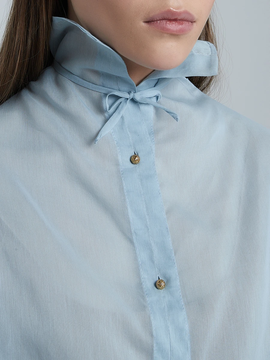 Блуза из хлопка и шелка «Анна»