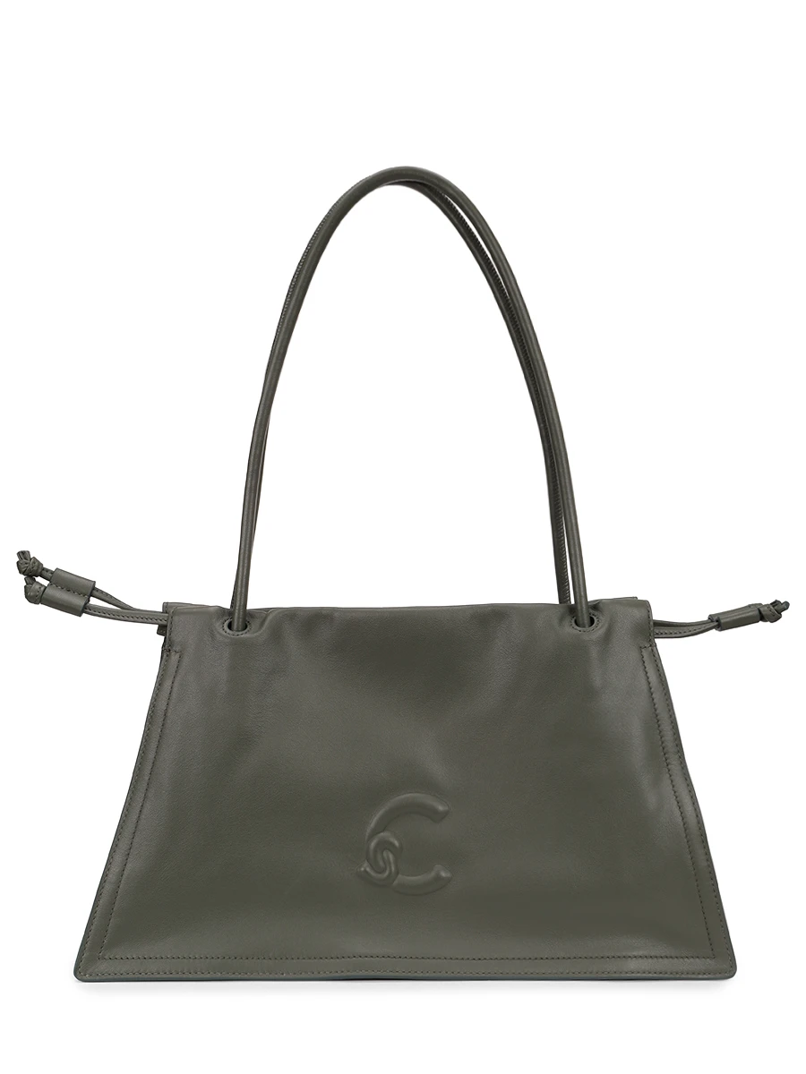 Сумка кожаная с брелоком