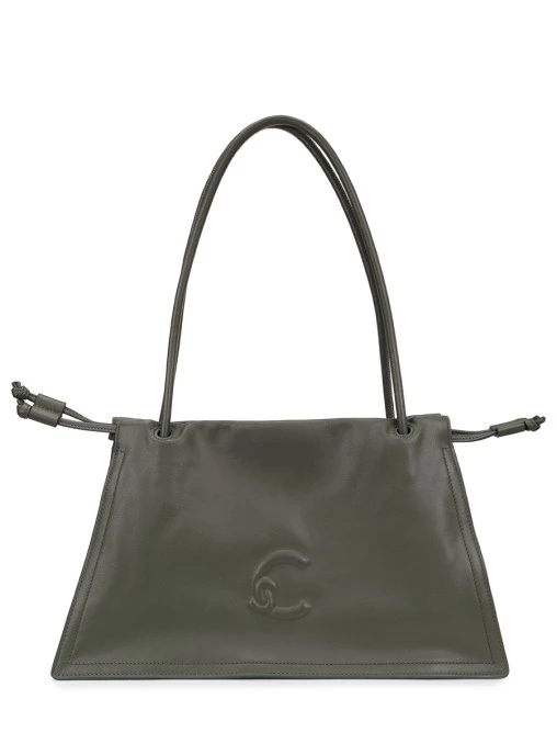 Сумка кожаная с брелоком COCCINELLE