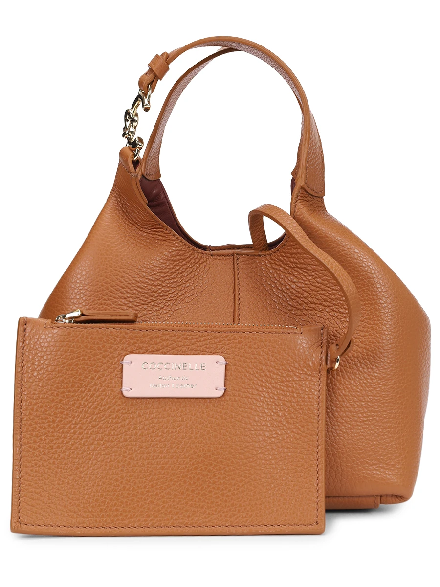 Сумка кожаная с брелоком