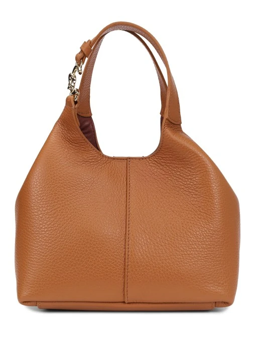 Сумка кожаная с брелоком COCCINELLE