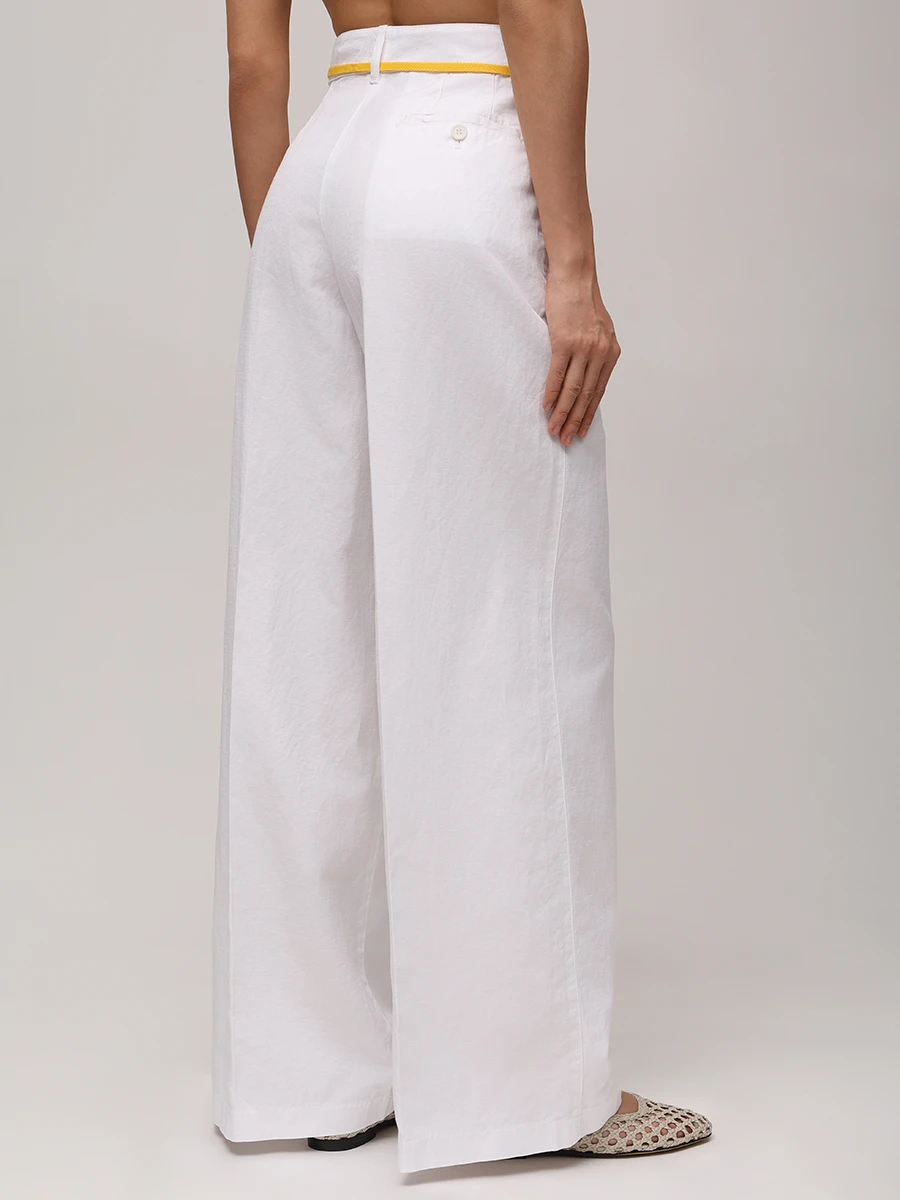Брюки из хлопка и льна