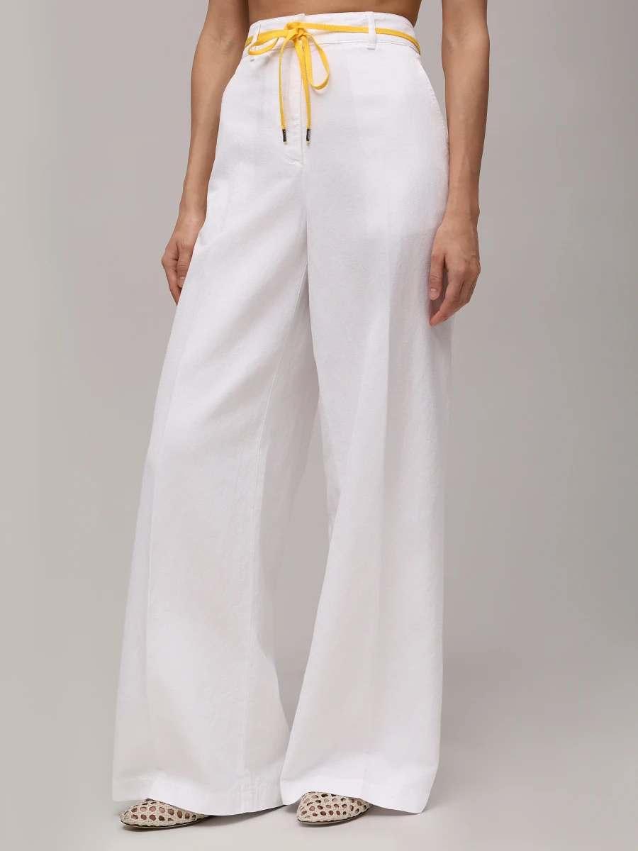 Брюки из хлопка и льна