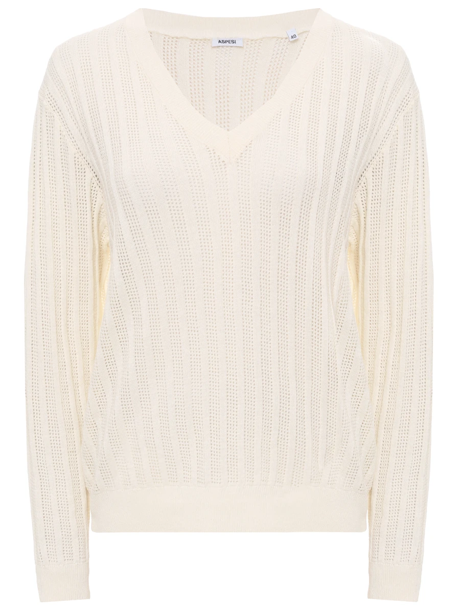 Пуловер из хлопка и льна