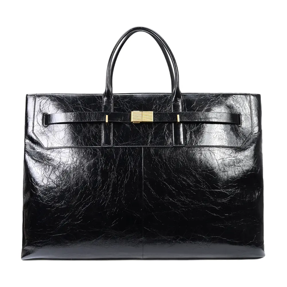 Сумка кожаная Black Super Maxi Bag
