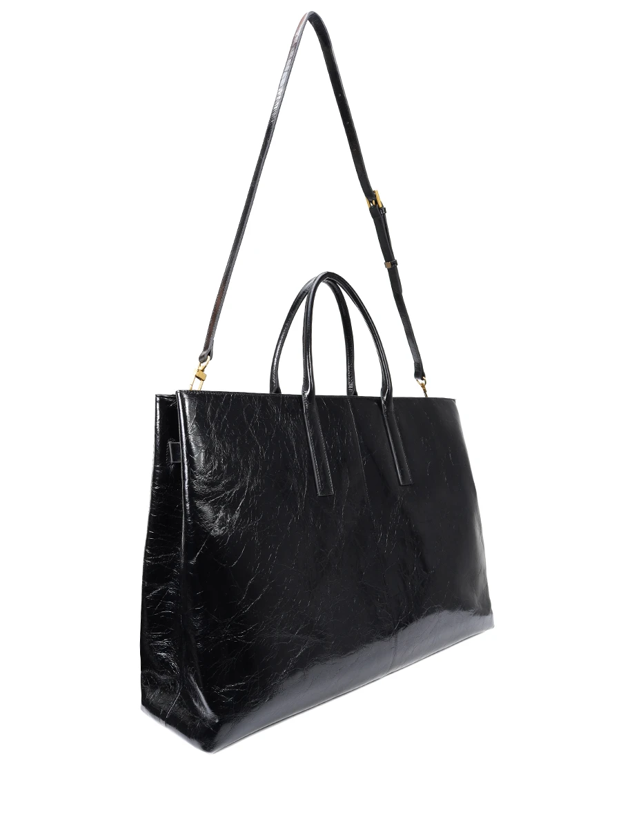 Сумка кожаная Black Super Maxi Bag