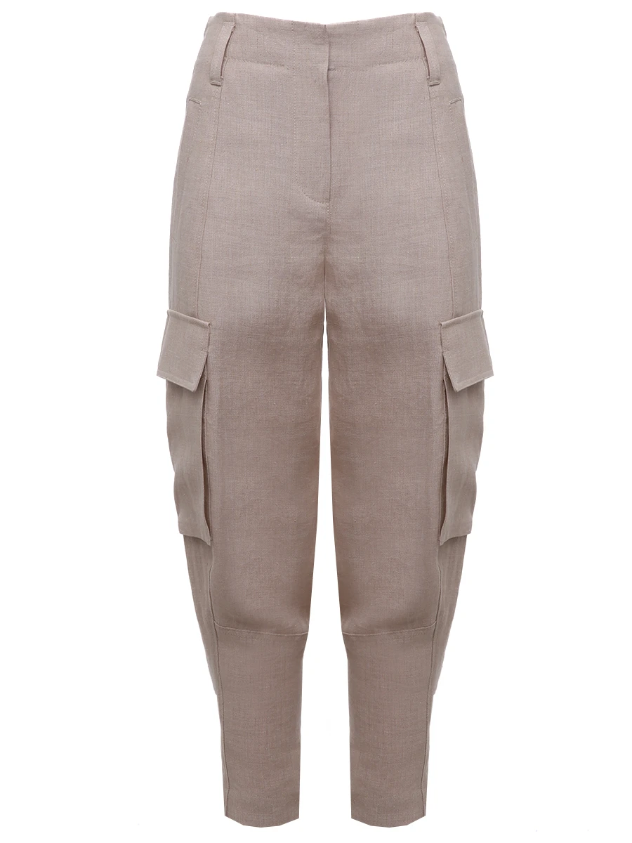 Брюки-карго льняные